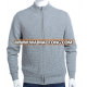 100% cashmere men's zipper cardigan sweater