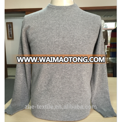 men's round neck 100% cashmere sweater