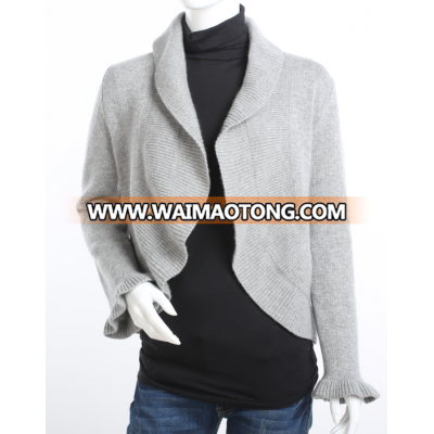 100% thick cashmere sweater grey colour for women