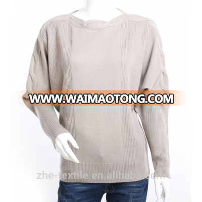 100% cashmere pullover sweater with cable knit