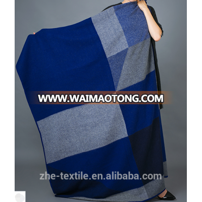 color block Cashmere throw Blanket